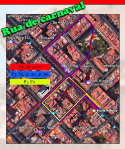 rues de carnaval de l'escola Nausica